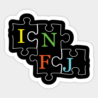 INFJ Puzzle - Typography Design Sticker